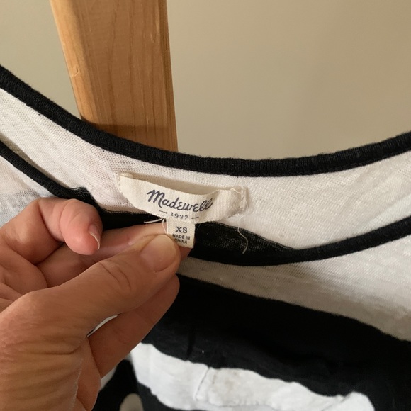 Madewell Size XS black / white tank top - Picture 5 of 6